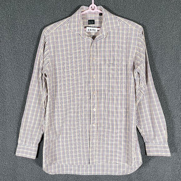 Gitman Bros Made in USA Check Long Sleeve Button Down Shirt - Men's Size 16/36 - Picture 1 of 10